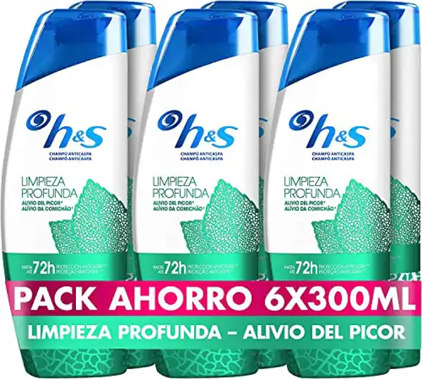 Pack x6 Champú anticaspa h&s 