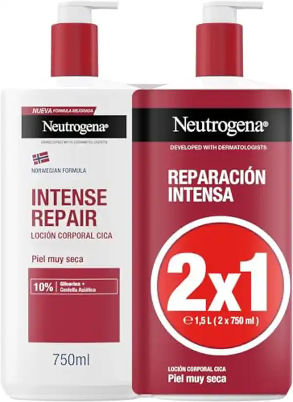 Loción corporal Neutrogena para pieles secas (750 ml. x2) 