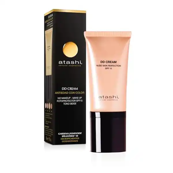 Atashi DD Cream Antiedad SPF 15, crema antiarrugas con color