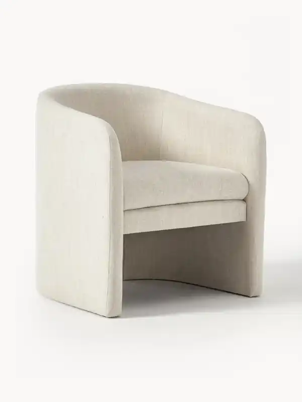 Mairo, sillón tapizado beige claro