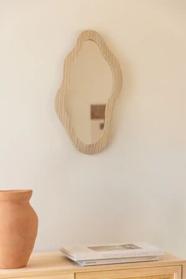 Fido Natural, espejo de pared en MDF