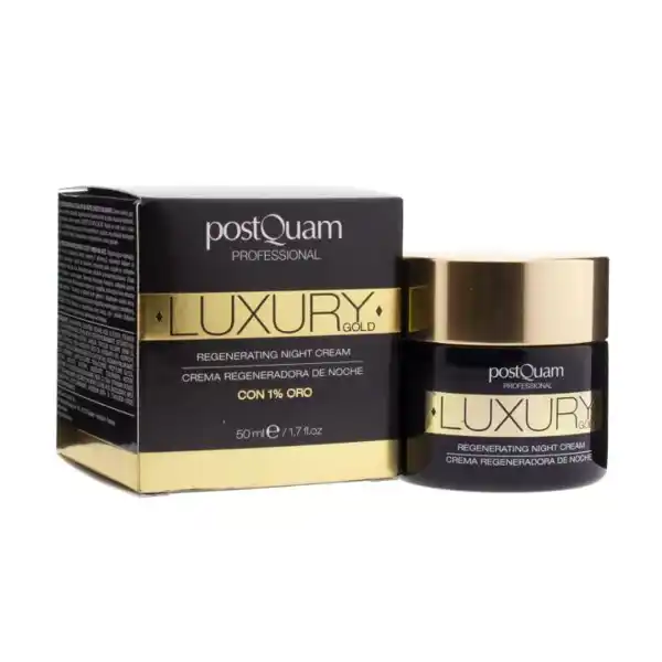 PostQuam Luxury Gold, crema facial de noche antiedad nutritiva yregeneradora