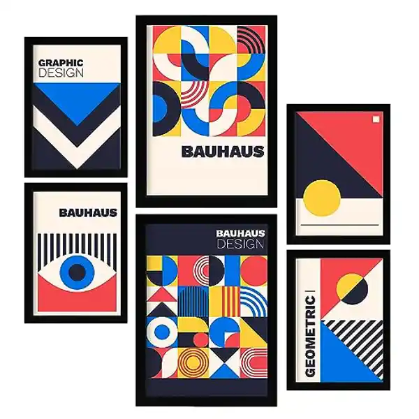 Set de 6 láminas de Bauhaus 