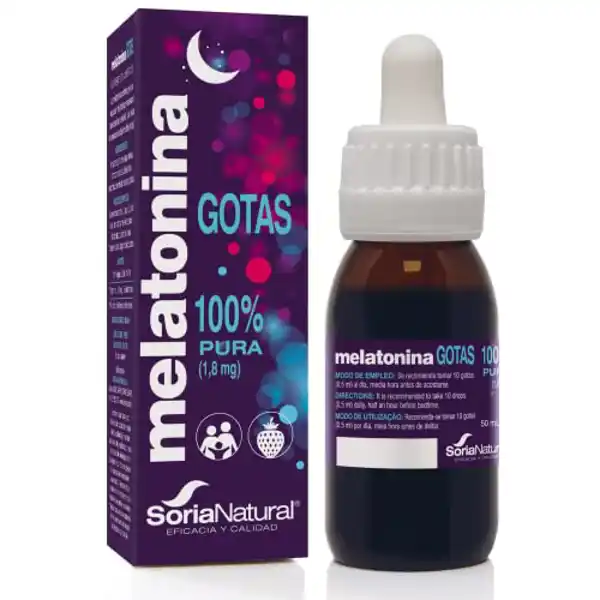 Soria Natural, melatonina pura en gotas (1.8 mg)