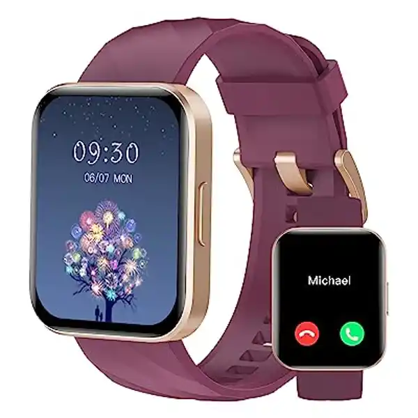 RUIMEN, reloj inteligente con llamada,1,85" Smartwatch con pulsómetro, podómetro, y oxímetro