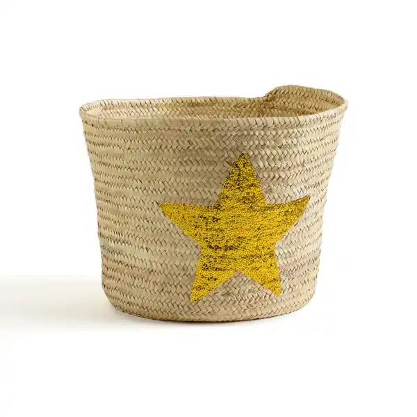 Cesta con estrella de hojas de palmera Starna