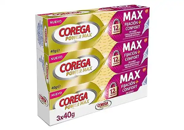 Corega Max Fijación + Confort (3 uds)