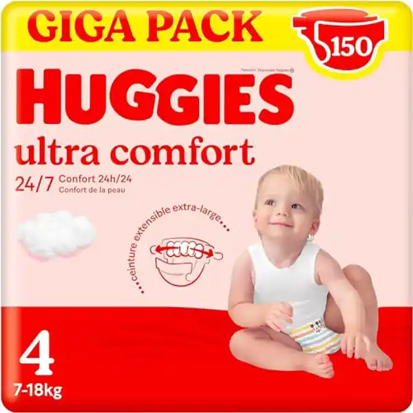 150 pañales Huggies Ultra Comfort 