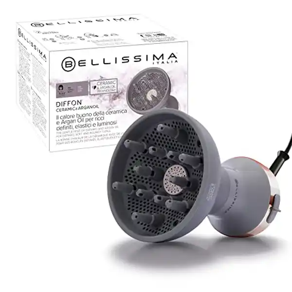 Bellissima Imetec Diffon Ceramic & Argan Oil, difusor de aire caliente para cabello rizado