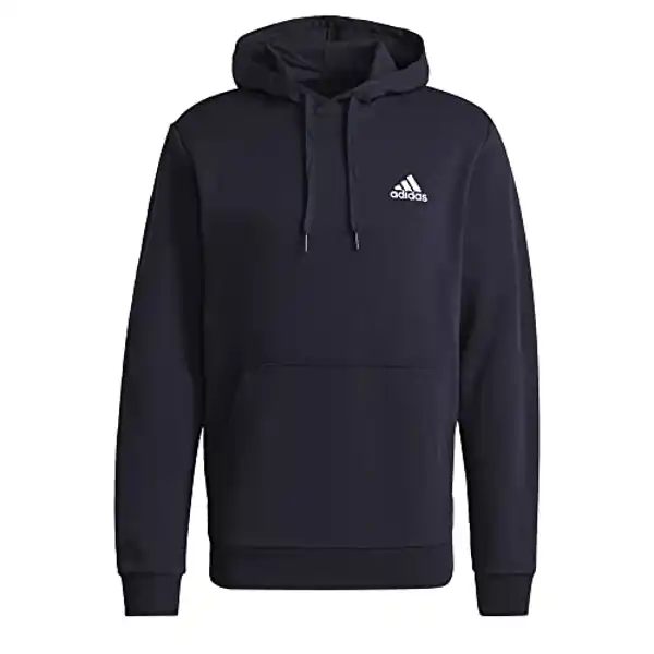 adidas Essentials Fleece Hoodie Sudadera con capucha, Legend Ink/White, M Hombre