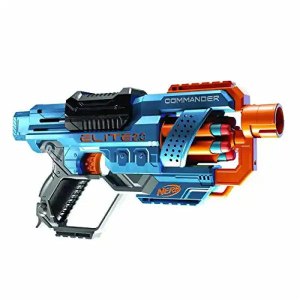 Nerf Elite 2.0 Commander RC-6, lanzador de dardos de espuma