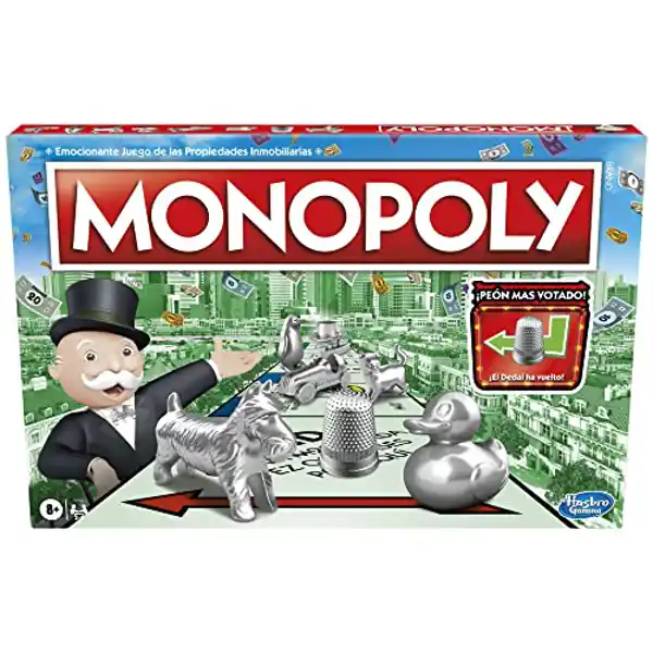 Monopoly de Hasbro Gaming, juego de mesa clásico