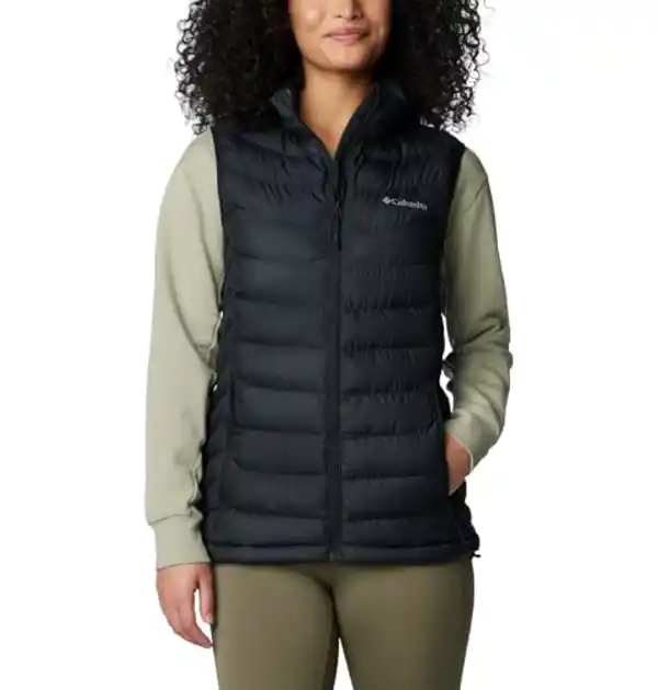 Columbia Powder Lite 2 Vest, Chaleco Acolchado Mujer, Black, M