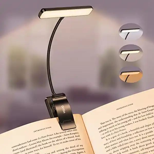 Gritin 19 LED, luz de lectura USB Recargable de 360° Flexible