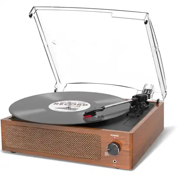 Tocadiscos de vinilo con altavoz