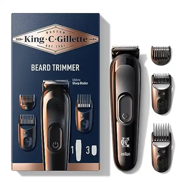 King C. Gillette Kit de recortadora de barba inalámbrica