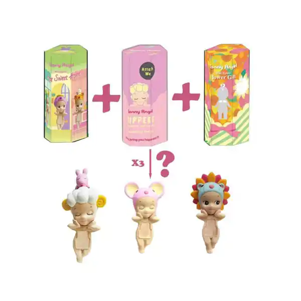 Pack de 3 Sonny Angel sorpresa (Colección SLEEP, SWEET HOME y FLOWERS)