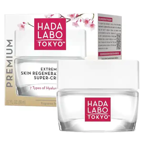 Hada Labo Tokyo Premium Nachtcreme, hidratante facial antienvejecimiento con ácido hialurónico