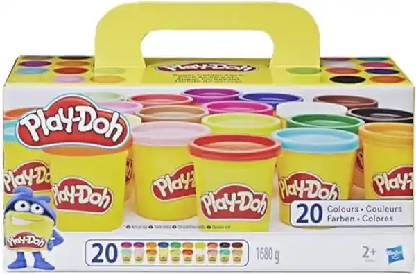 Play-Doh, pack de 20 botes de plastilina (No Tóxica)