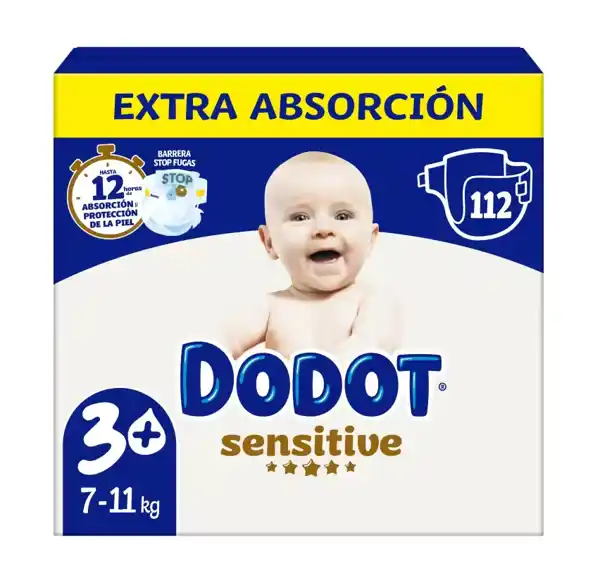 Dodot Sensitive Extra pañal bebé (112 pañales)