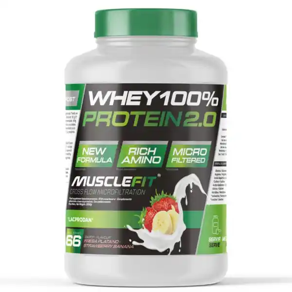 MuscleFit, suplemento de proteinas WHEY 100% Protein 2.0 (2kg)