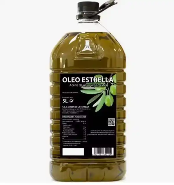 OLEOESTRELLA, garrafa de 5 litros de aceite de oliva virgen extra (Jaén, Andalucía)