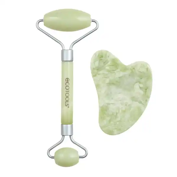 Set Rodillo Facial + Gua Sha Jade