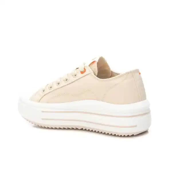 Refresh zapatillas de lona con plataforma color beige