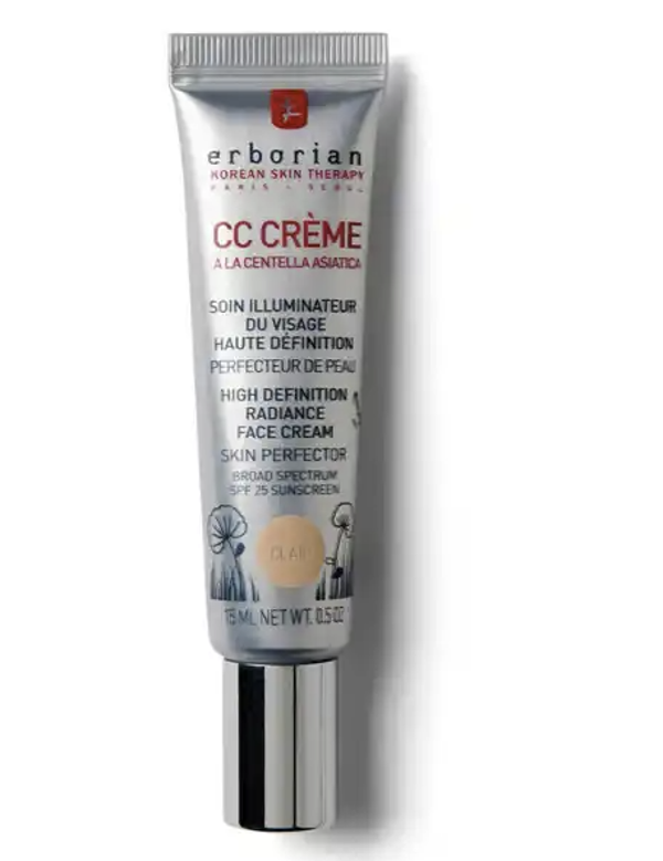 Erborian Crema CC con centella asiática, tratamiento iluminador y maquillaje para el cutis de alta d