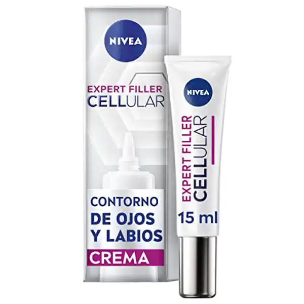 NIVEA Hyaluron Cellular Expert Filler, contorno de ojos y labios antiarrugas