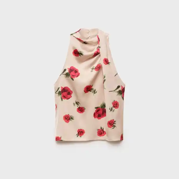 Blusa satinada floral