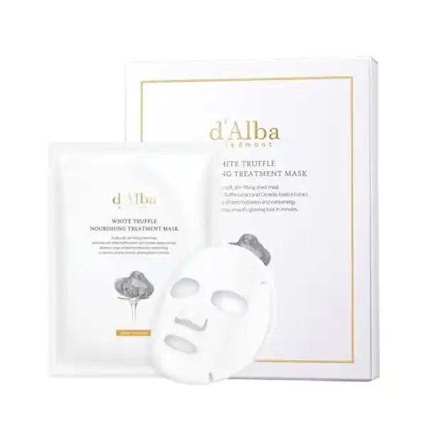 d'alba, mascarilla de tratamiento nutritiva con trufa blanca italiana (5 piezas)