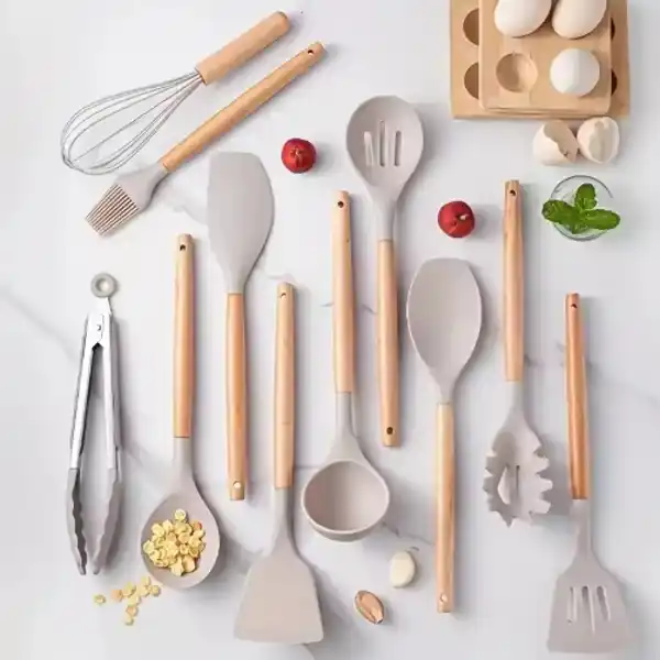 Set de 12 utensilios de cocina de silicona