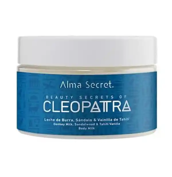 Alma Secret CLEOPATRA, hidratante corporal con leche de burra, sándalo & vainilla de Tahití, 250 ml