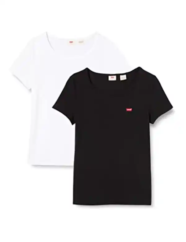 Levi's, pack de 2 camisetas básicas en negro y blanco