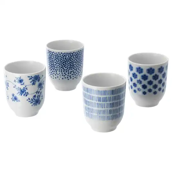 Vaso con motivos (4 uds)