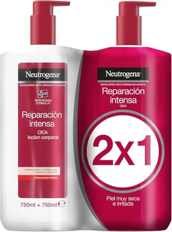 Neutrogena 2x1, loción corporal CICA