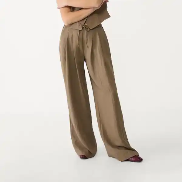 Pantalones anchos marrones de Stradivarius