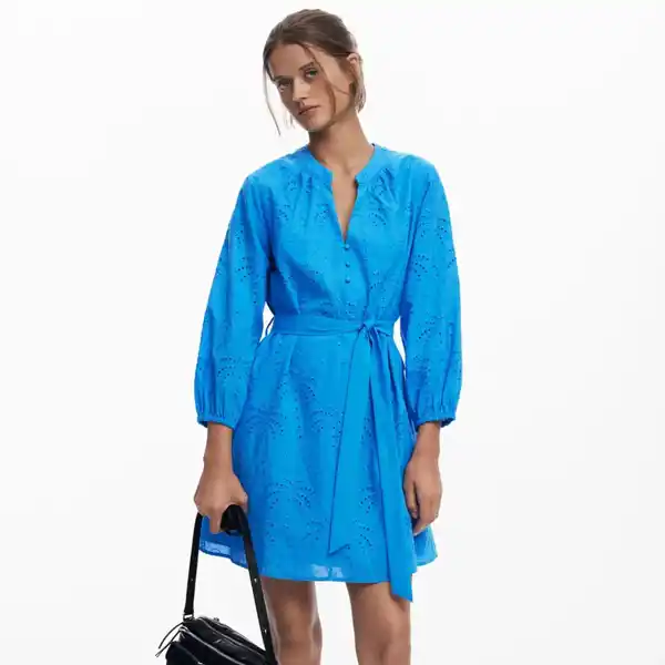 Vestido camisero perforado de Desigual