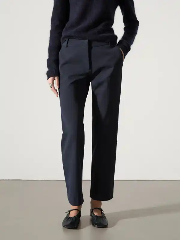 Pantalón straight tejido técnico Massimo Dutti