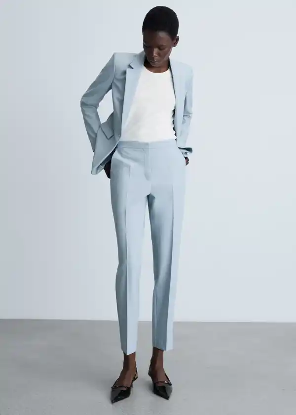 Pantalón recto traje de MANGO