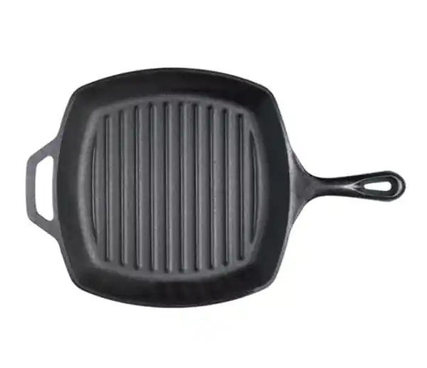 Lodge, sartén grill cuadrada de hierro fundido, 26cm 