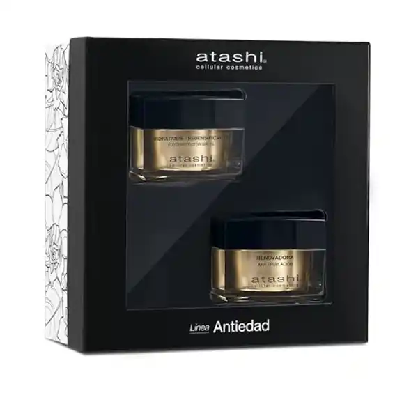 Atashi, cofre de belleza con ritual antiedad: crema de día y noche 