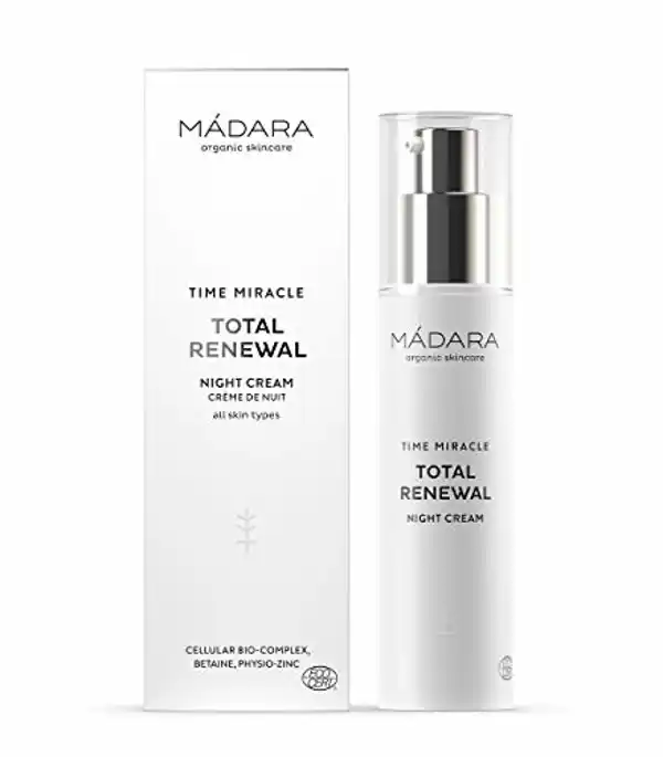 MÁDARA Organic Skincare | Crema de Noche Time Miracle Total Renewal - 50 ml, con ácido hialurónico m
