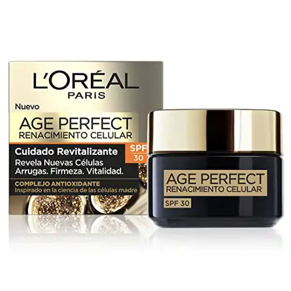 L'Oréal Paris  Age Perfect Renacimiento Celular, crema regeneradora con SPF30, 50 ml