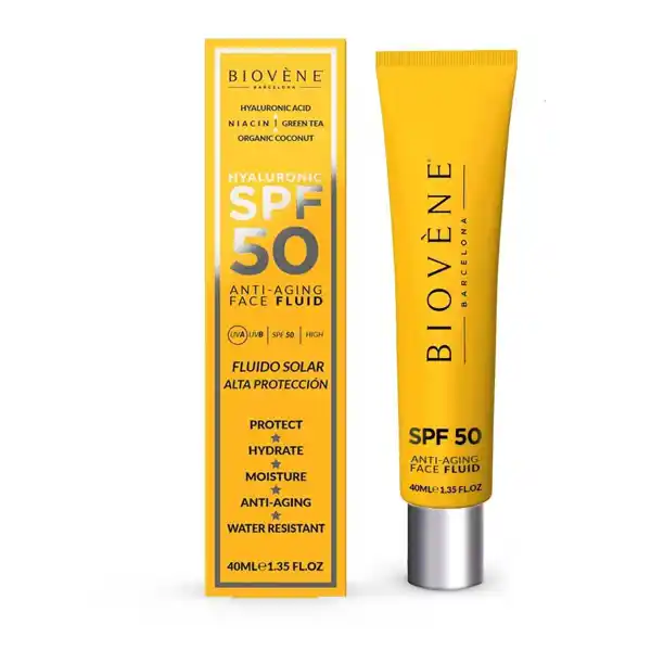 Fluido facial antiedad SPF 50 de Biovène