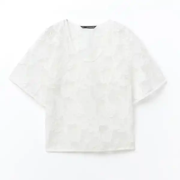 Blusa con tejido de red de Sfera