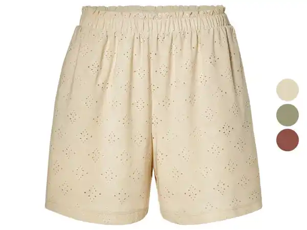 Pantalón corto calado para mujer