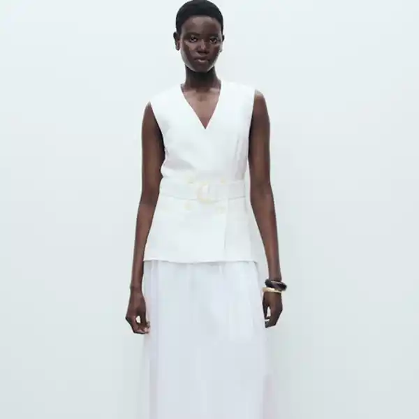 Vestido blanco de Mango