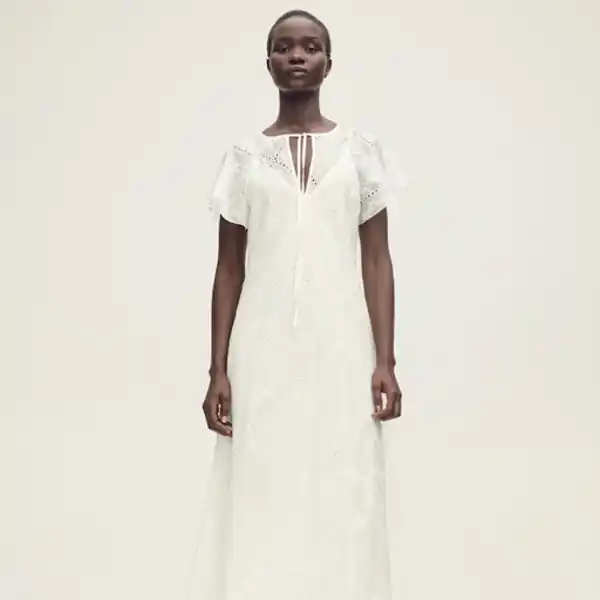 Vestido blanco bordado